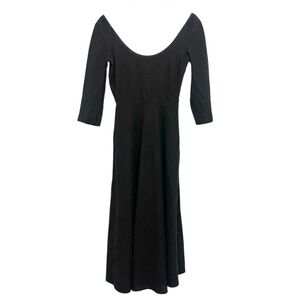 2/$30 Zara - Black 3/4 Length Long Sleeve Midi Dress with Pockets